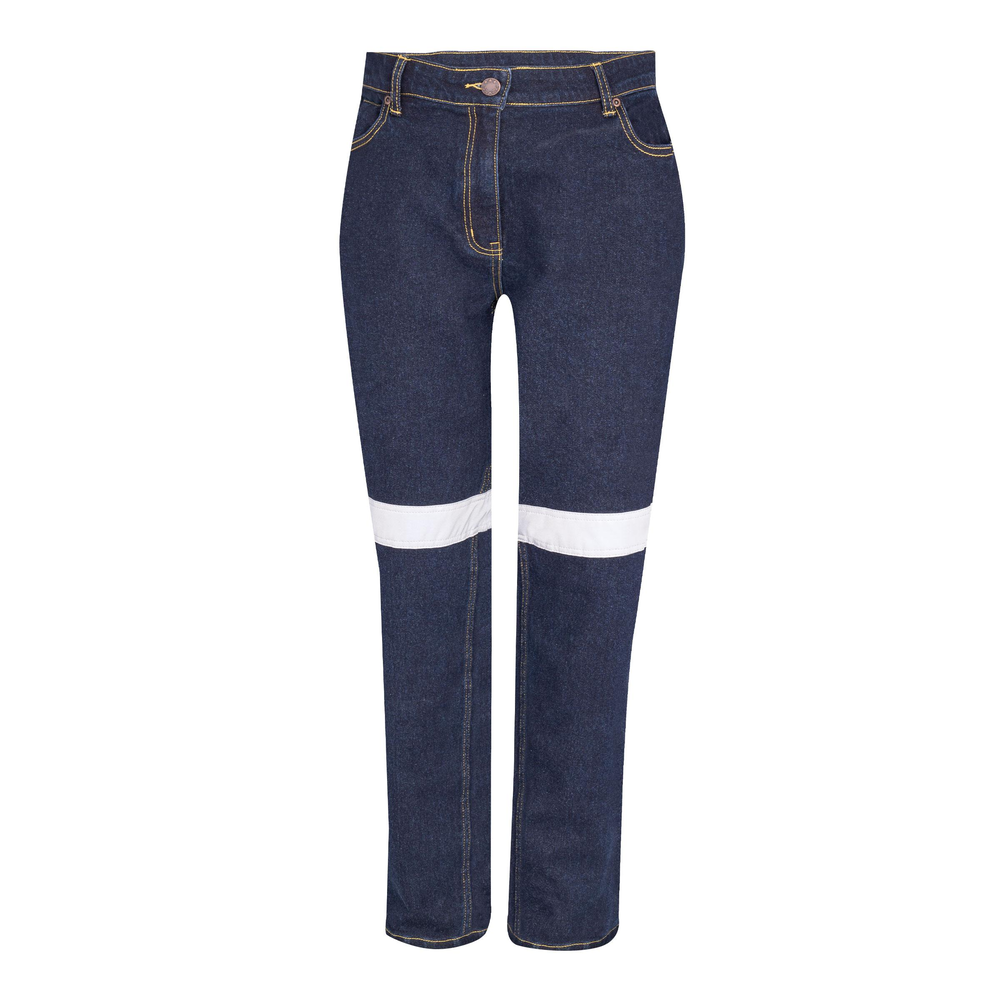 Women's Stretch Denim Jeans with Reflective Tape