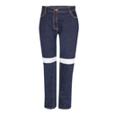 Women's Stretch Denim Jeans with Reflective Tape
